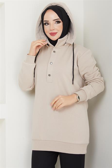 Esila Tesettür Sweat Bej