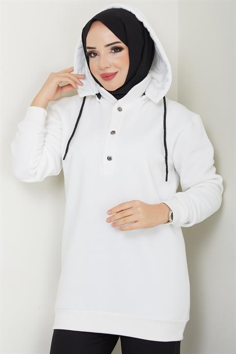 Esila Tesettür Sweat Ekru