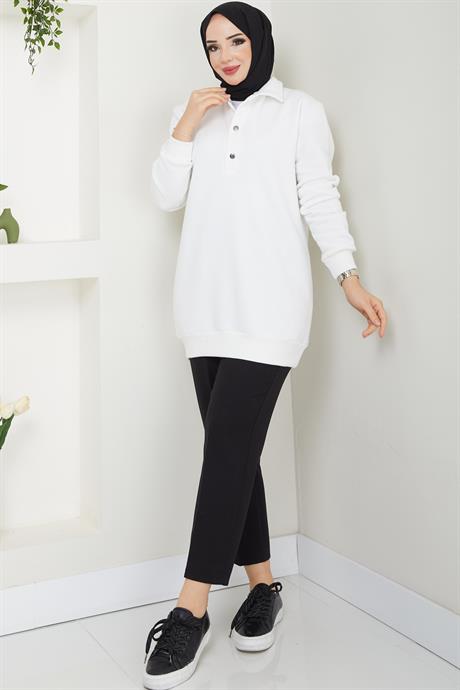 Esila Tesettür Sweat Ekru