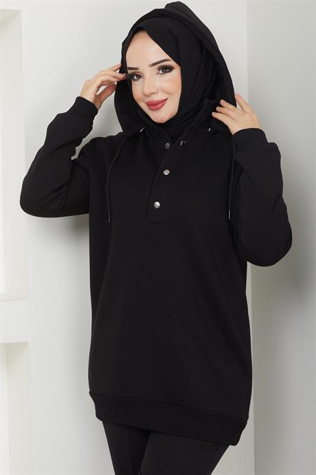 Esila Tesettür Sweat Siyah