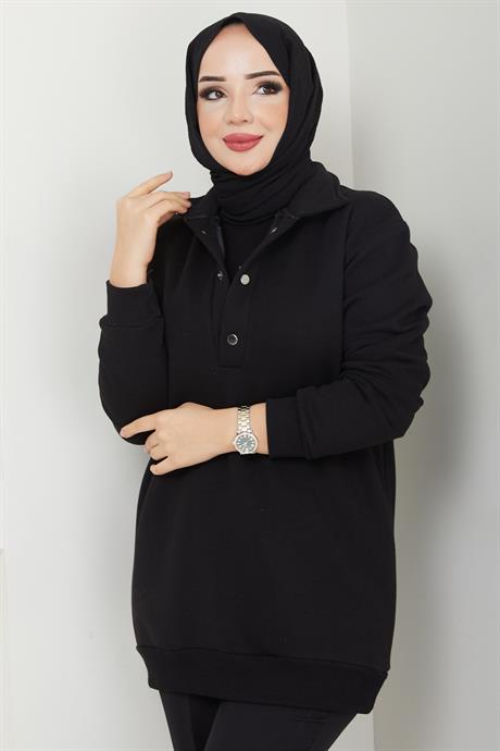 Esila Tesettür Sweat Siyah