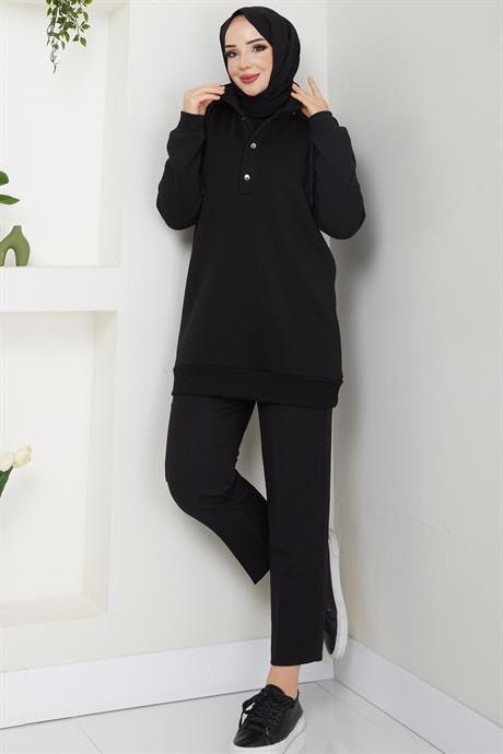 Esila Tesettür Sweat Siyah