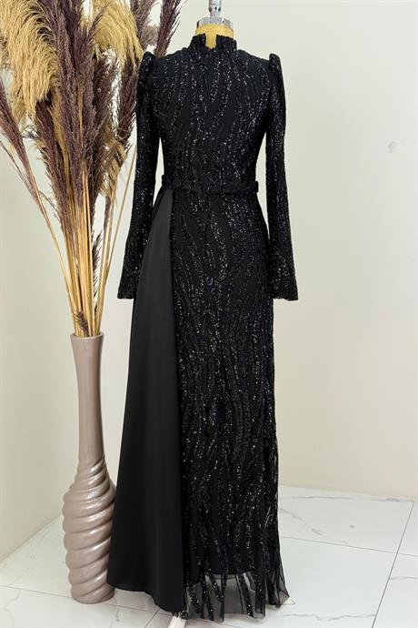 Eslina Tesettür Abiye Siyah