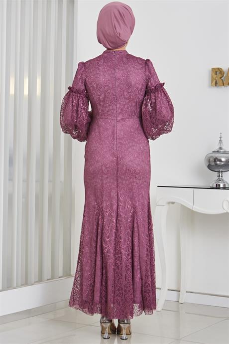 Eylül Tesettür Abiye Lila