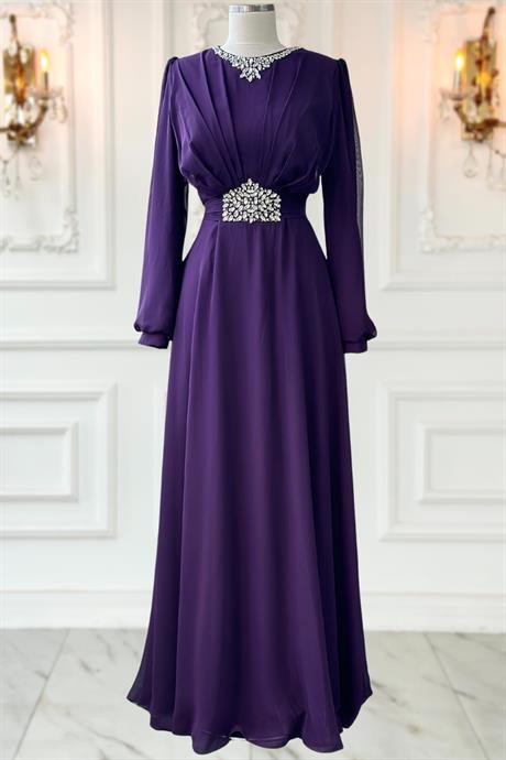 Faran Tesettür Abiye Mürdüm