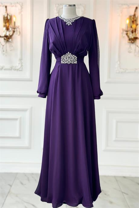 Faran Tesettür Abiye Mürdüm