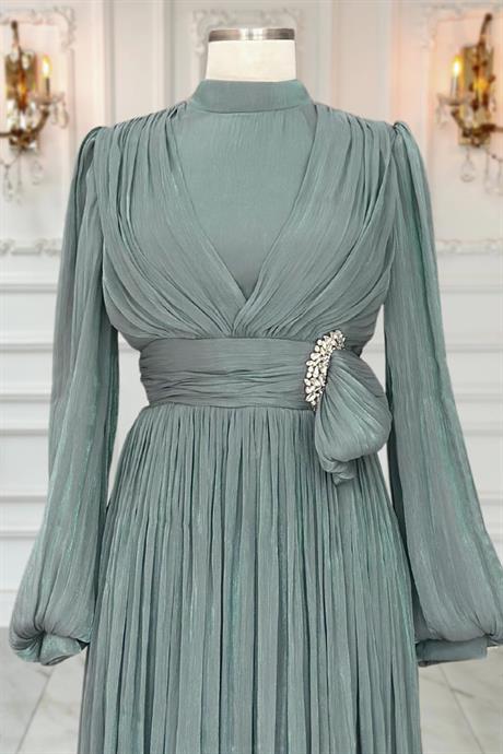 Feray Tesettür Abiye Petrol