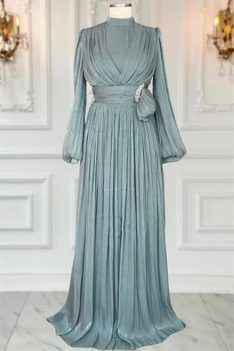 Feray Tesettür Abiye Petrol