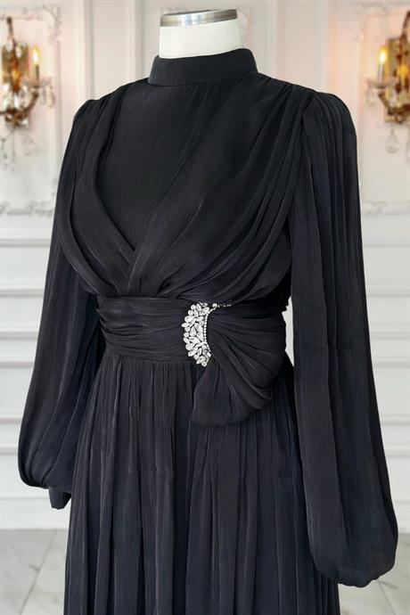 Feray Tesettür Abiye Siyah