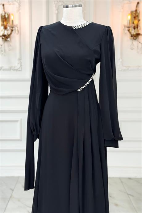 Feyza Tesettür Abiye Siyah