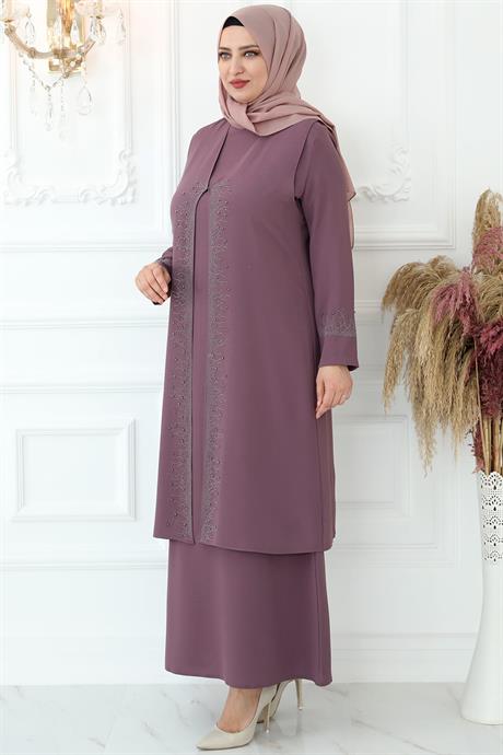 Filiz Tesettür Abiye Gülkurusu