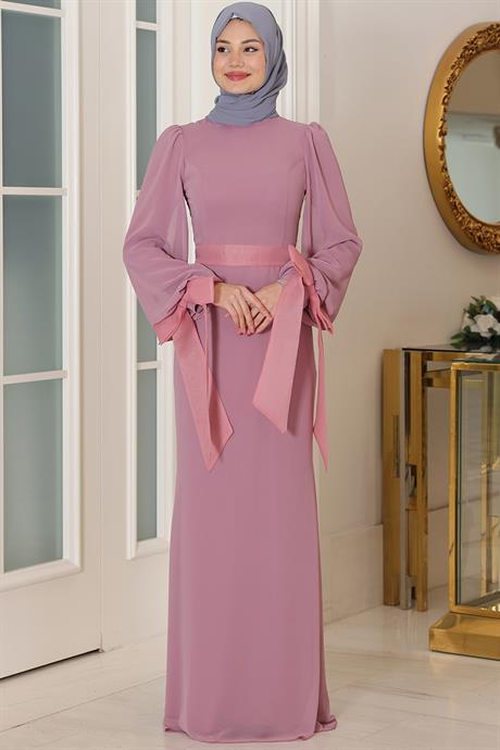 Firuze Tesettür Abiye Pudra