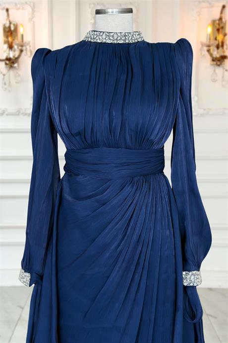 Gözde Tesettür Abiye Lacivert