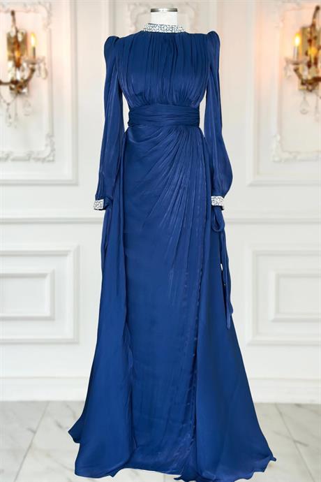 Gözde Tesettür Abiye Lacivert