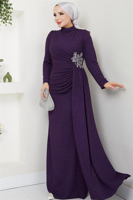 Gözde Tesettür Abiye Mürdüm