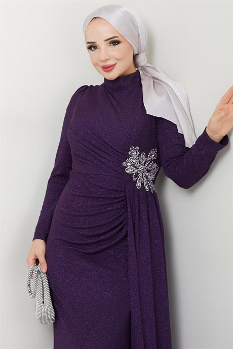 Gözde Tesettür Abiye Mürdüm