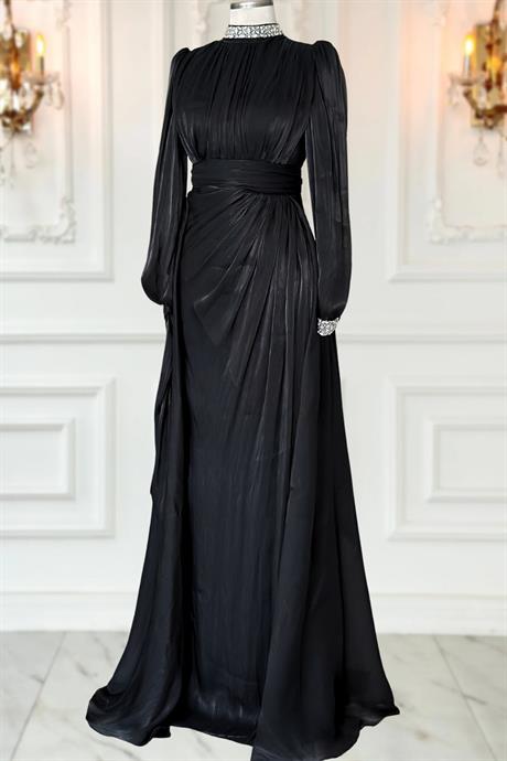 Gözde Tesettür Abiye Siyah