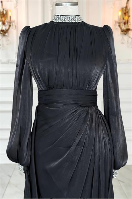 Gözde Tesettür Abiye Siyah