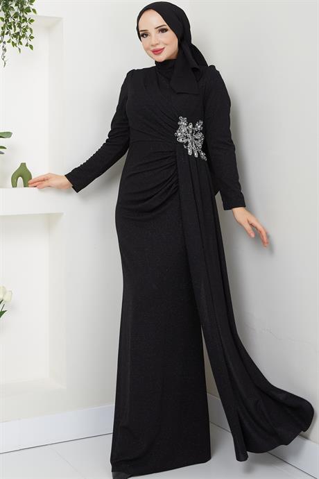 Gözde Tesettür Abiye Siyah