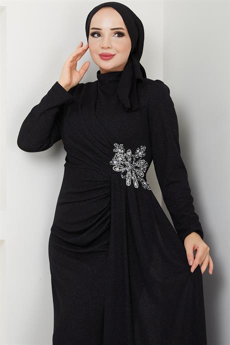 Gözde Tesettür Abiye Siyah