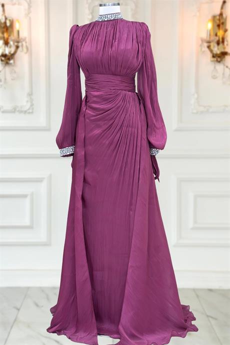 Gözde Tesettür Abiye Vişne