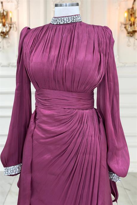 Gözde Tesettür Abiye Vişne