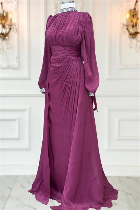 Gözde Tesettür Abiye Vişne