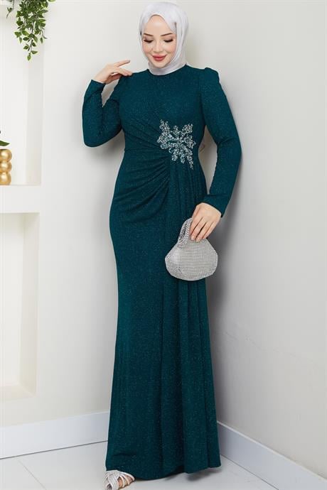 Gözde Tesettür Abiye Zümrüt