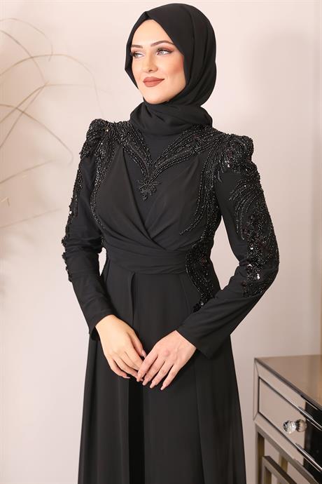 Güneş Tesettür Tulum Siyah