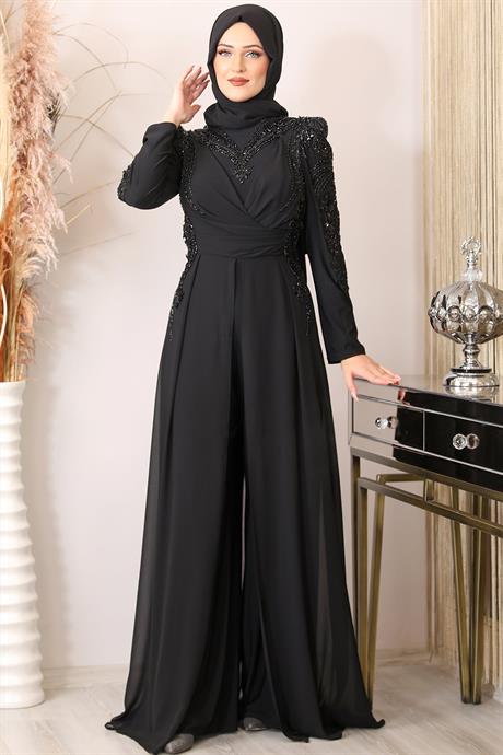Güneş Tesettür Tulum Siyah