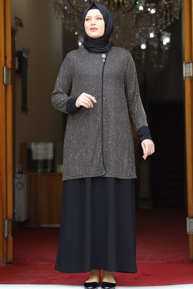 Güzide Tesettür Abiye Gold