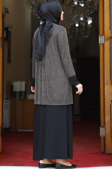 Güzide Tesettür Abiye Gold