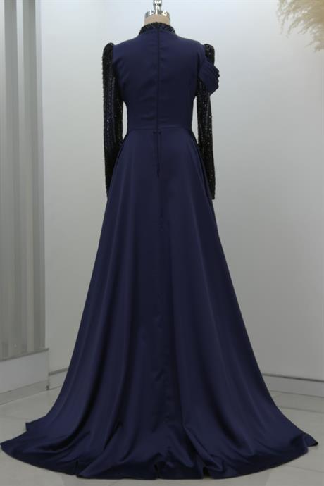 Hailey Tesettür Abiye Lacivert