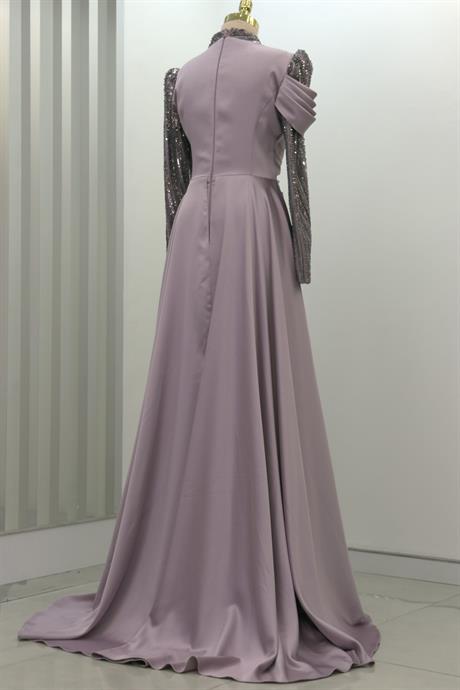 Hailey Tesettür Abiye Lila