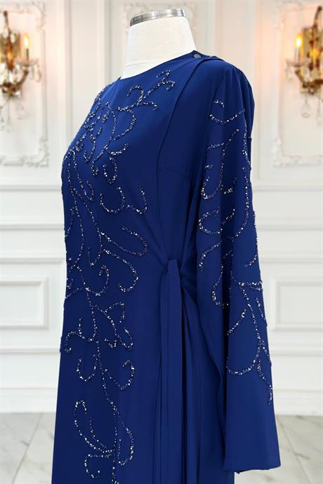 Hale Tesettür Ferace İndigo