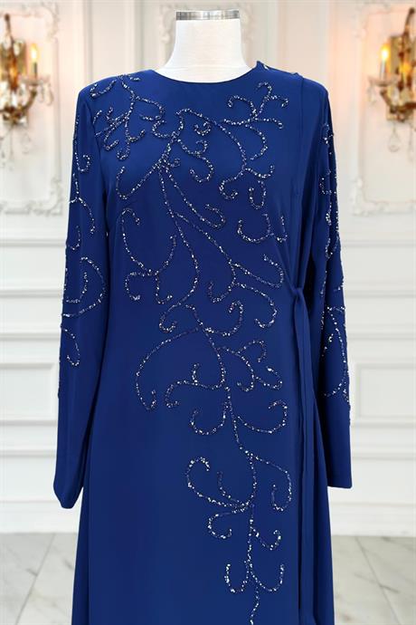 Hale Tesettür Ferace İndigo