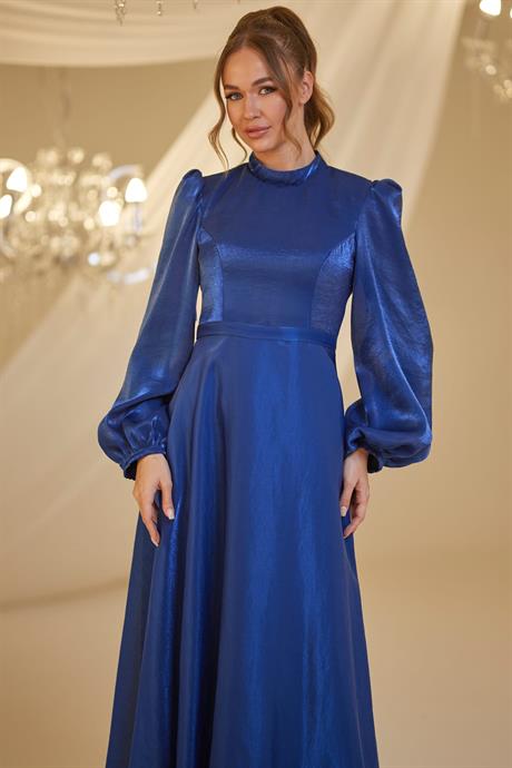 Helin Tesettür Abiye Lacivert