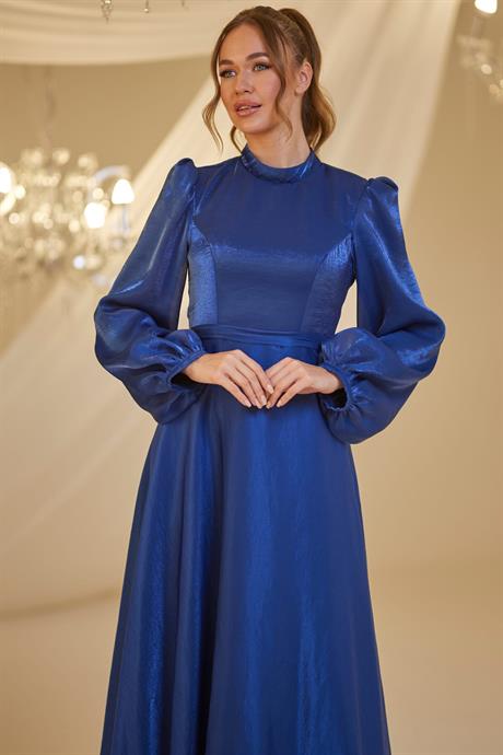 Helin Tesettür Abiye Lacivert