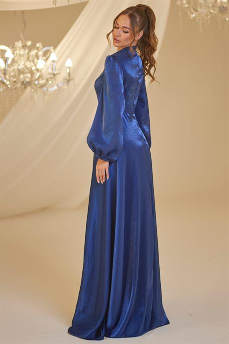 Helin Tesettür Abiye Lacivert