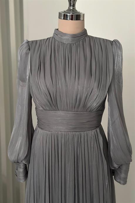 Hellas Tesettür Abiye Gri