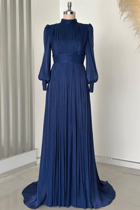 Hellas Tesettür Abiye Lacivert