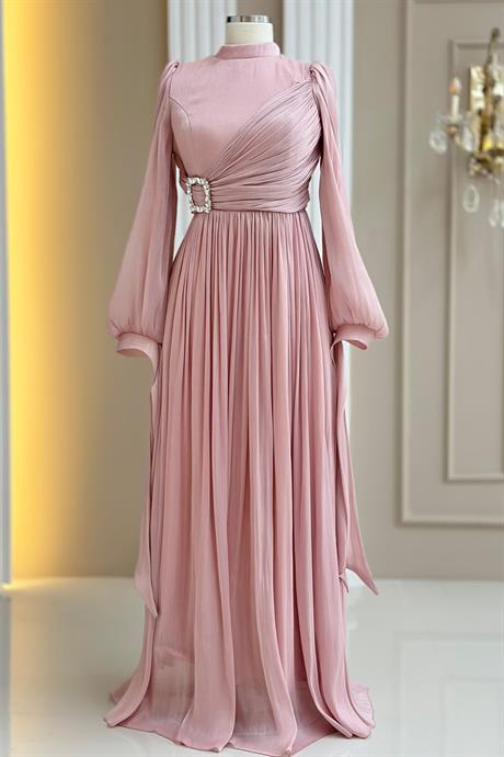 Hira Tesettür Abiye Pudra