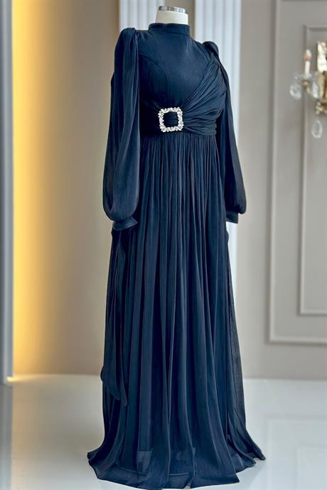 Hira Tesettür Abiye Siyah