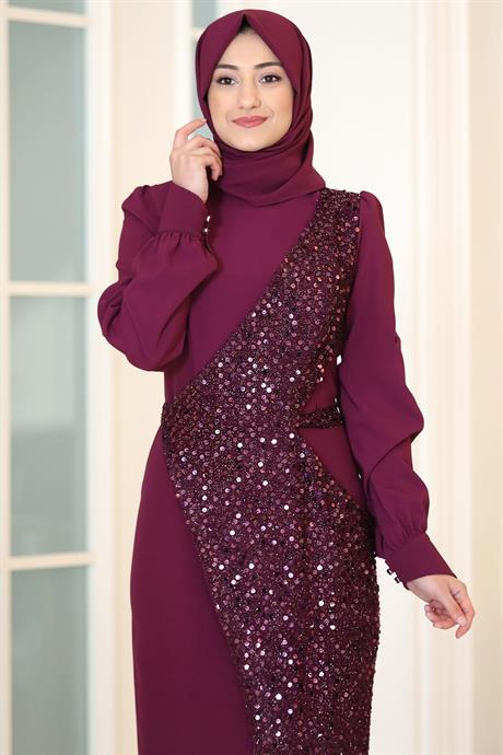 Hürrem Tesettür Abiye Mürdüm