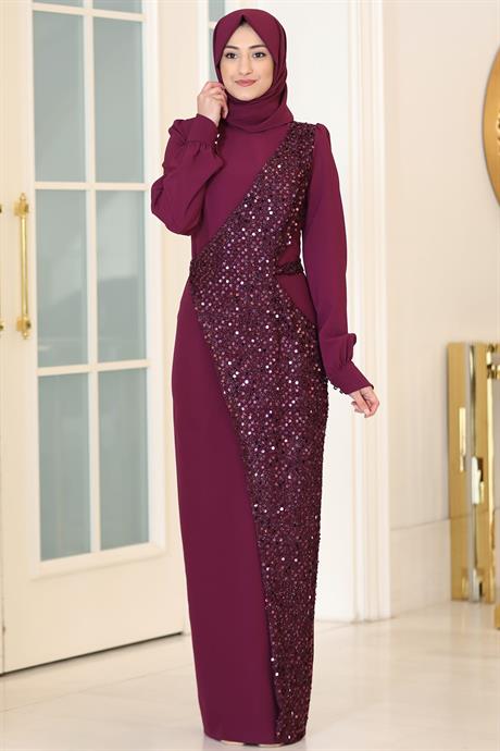 Hürrem Tesettür Abiye Mürdüm