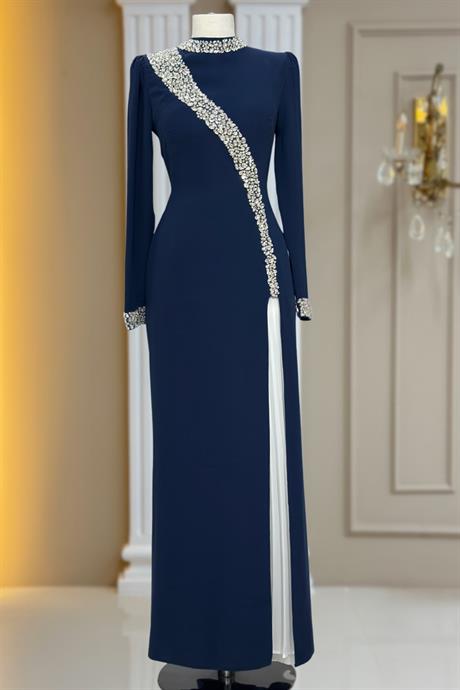 İnci Tesettür Abiye Lacivert