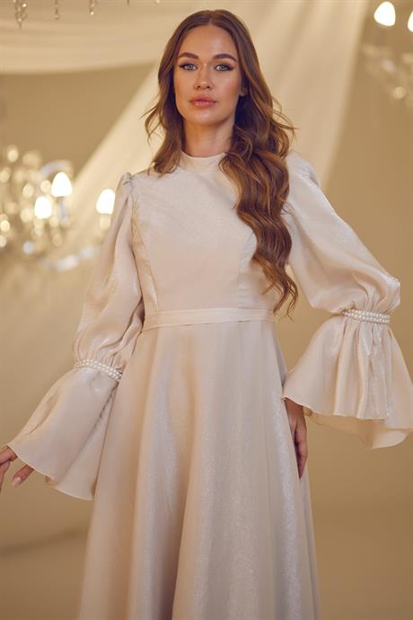 İnci Tesettür Abiye Vizon