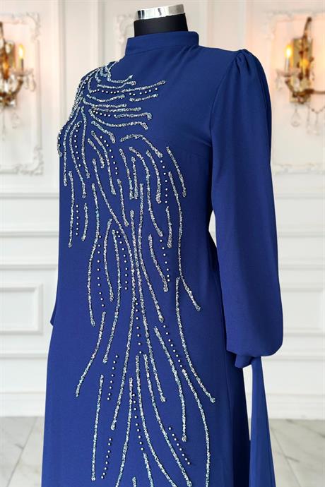 İrem Tesettür Abiye Lacivert