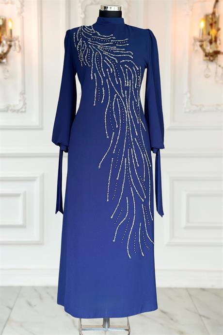 İrem Tesettür Abiye Lacivert