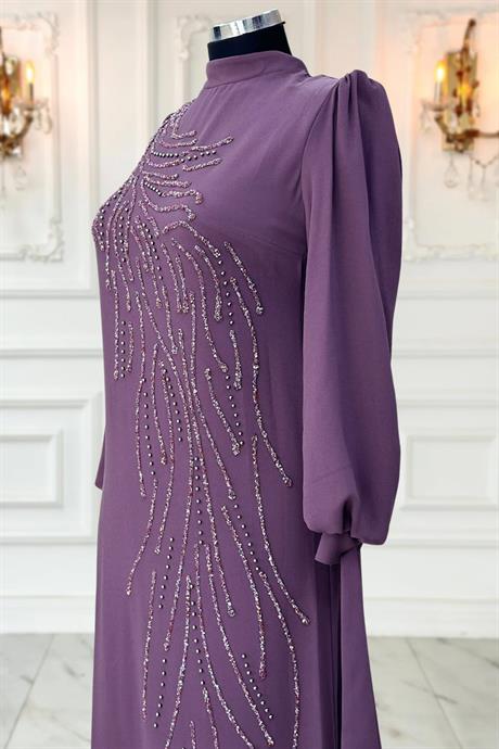 İrem Tesettür Abiye Lavanta